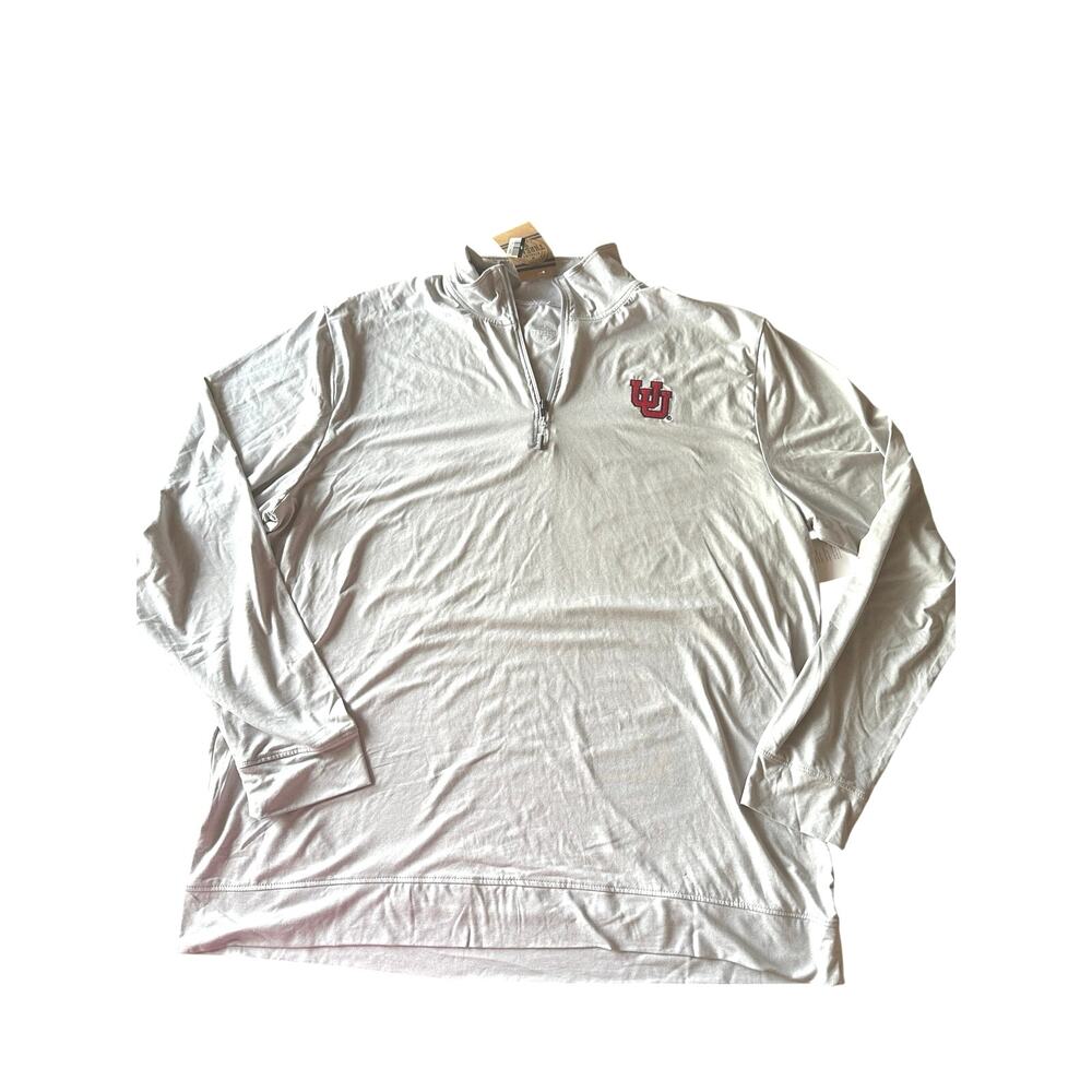Knights Apparel Mens XL University of Utah 1/4 Zip Light Gray Long Sleeve Shirt